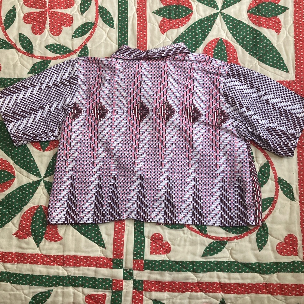 Handmade cropped button down - Picture 7 of 8